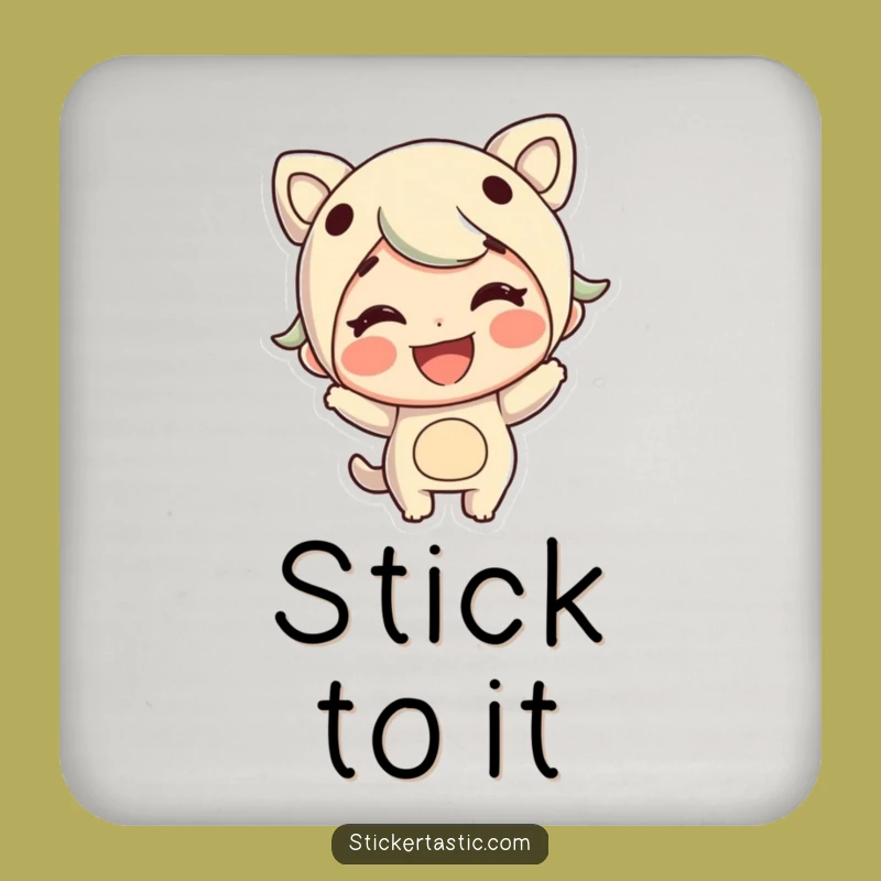 Funny Sticker Character Coaster Set: Protect Surfaces with Cheerful Charm