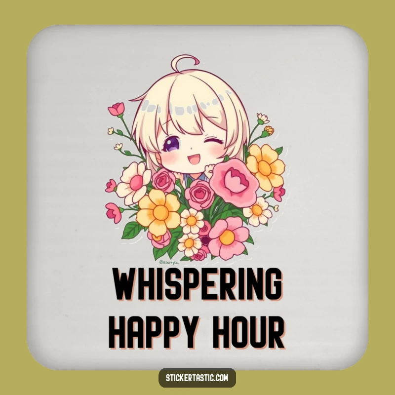 Protect Surfaces with a Funny Peeking Sticker Drink Coaster