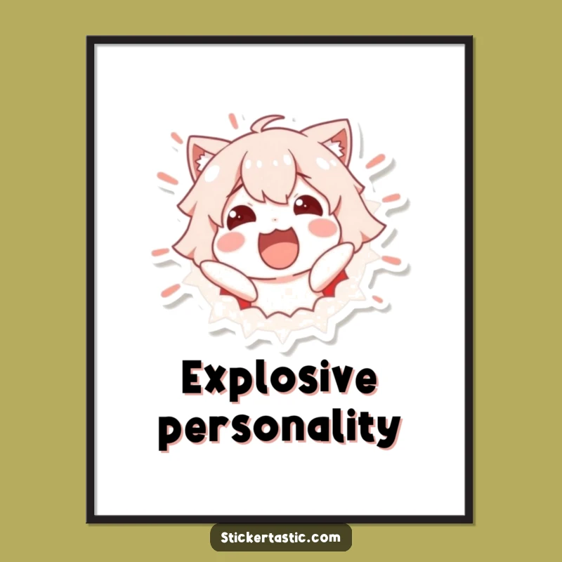 Funny Sticker Breakout Art Poster - Decorate with Exuberance - Funny Gift!