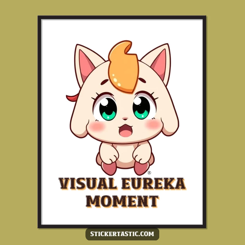 Funny Amazed Sticker Poster: Decorate with Delightful Surprise