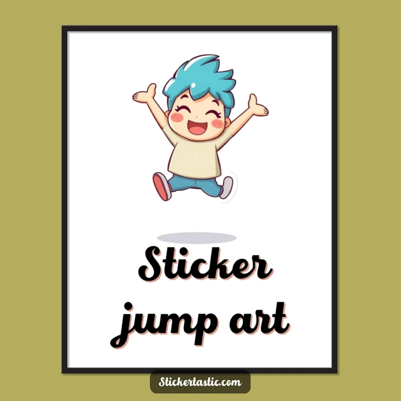 Funny Sticker Leap of Faith Poster: Hilarious Wall Art Gift