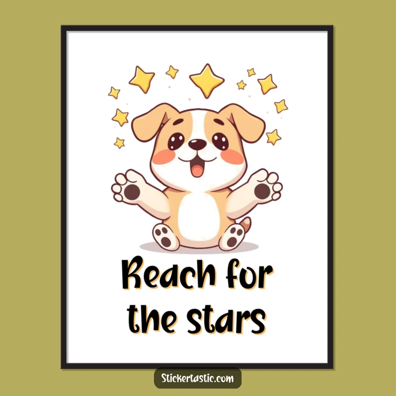 Funny Surprised Dog Poster - Celestial Wonders for Your Walls