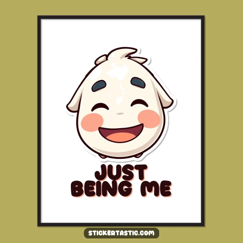 Funny Eyebrows Sticker Poster: Make Your Walls Giggle!