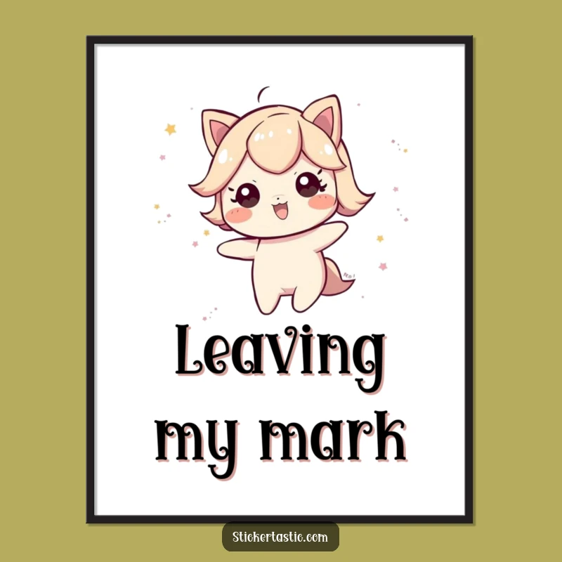 Funny Glitter Trail Poster: Enchanting Art Display, Ideal Funny Gift for Magical Decor