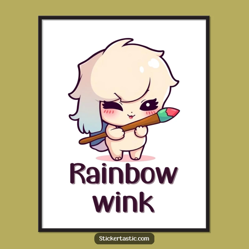 Funny Winking Artist Poster - Art That Celebrates Mischief