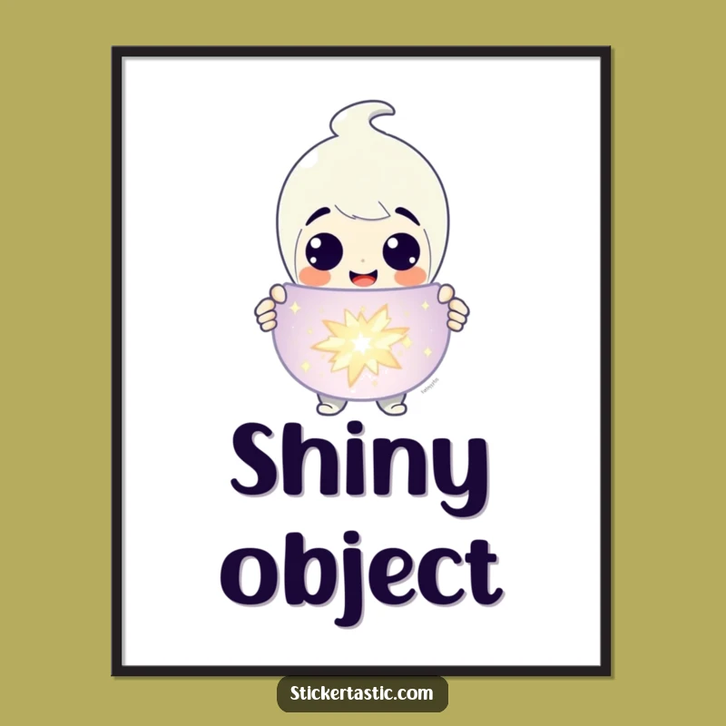 Funny Sticker Presenter Poster: Joyful Presentation Art, Ideal Funny Gift for Enthusiastic Decor