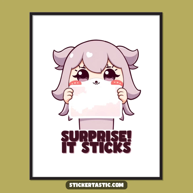 Funny Grinning Character Poster: Surprise Art, Hilarious Gift!