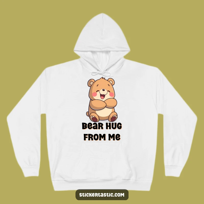 Funny Bear Hug Hoodie: Cozy Cheerful Character, Perfect Warm Hug Gift