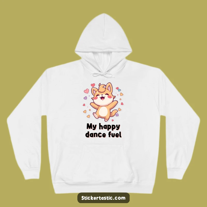 Cozy Funny Bouncing Sticker Creature Hoodie: Snuggle Up in Joyful Style
