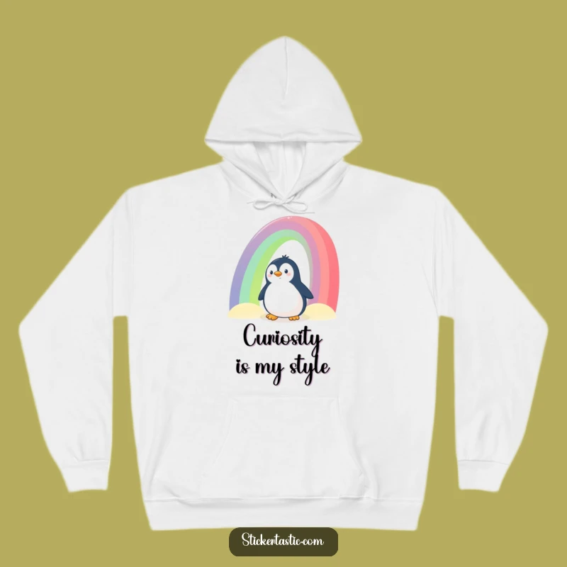 Cozy Funny Penguin Rainbow Hoodie: Warmth and Whimsy