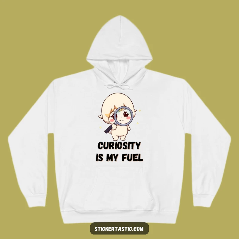 Funny Curious Character Hoodie: Sparkle Investigator, Cozy & Hilarious Gift