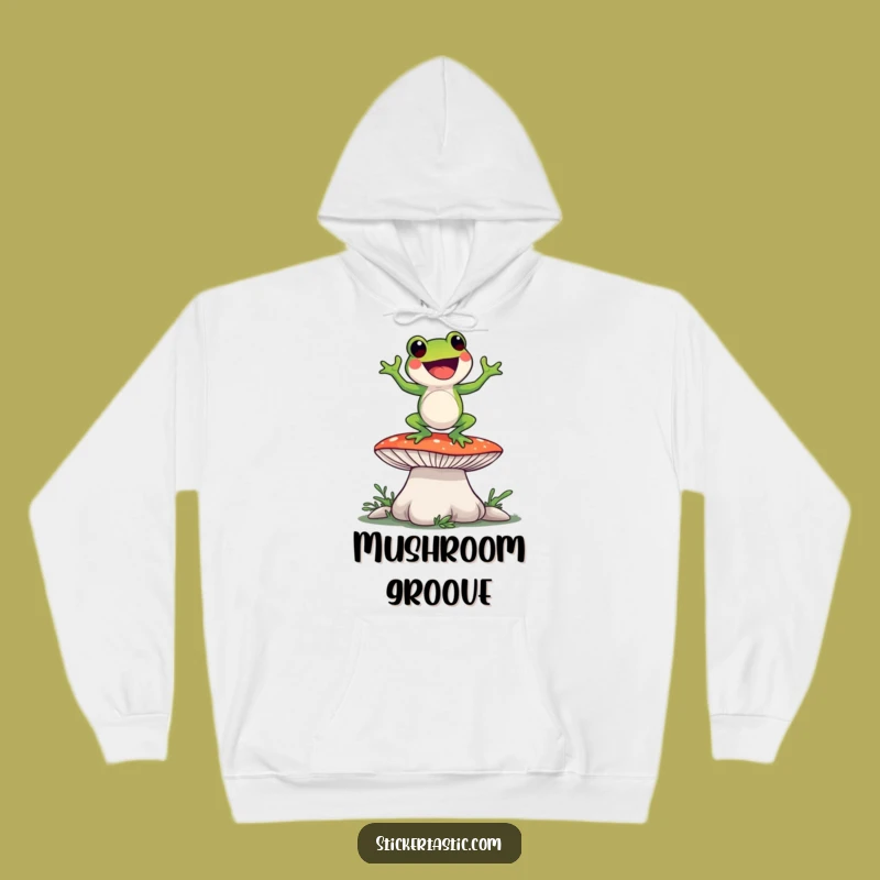 Funny Frog Dance Hoodie - Cozy Mushroom Groover Sweatshirt Gift