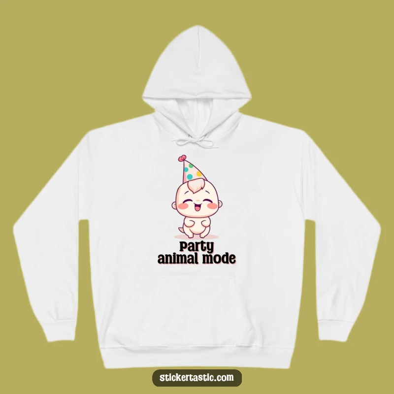Funny Party Hat Hoodie: Giggling Character Comfort, Warm & Hilarious Gift