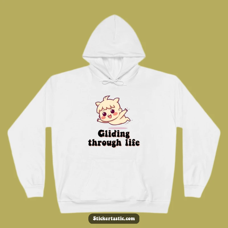 Cozy Sliding Fun Hoodie - Funny Determined Character Gift