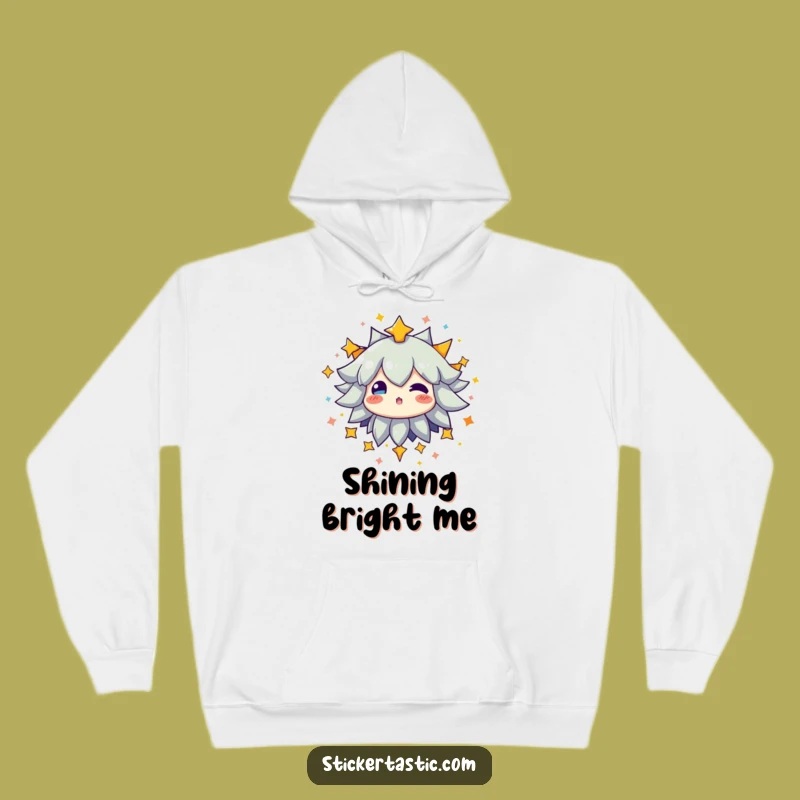 Cozy Starry Burst Hoodie - Funny Glowing Character Gift