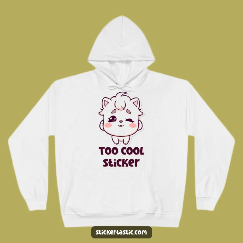 Cozy Funny Cool Sticker Eyebrow Wiggle Hoodie - Stay Warm with Fun Vibes