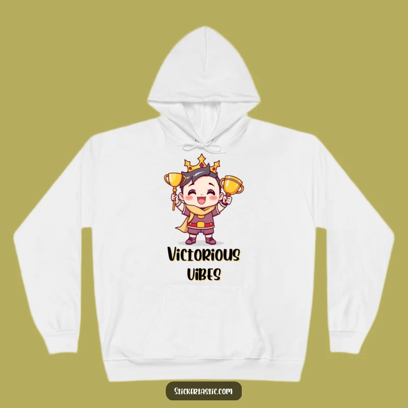 Cozy Funny Victorious Character Hoodie - Celebrate Your Wins in Comfort