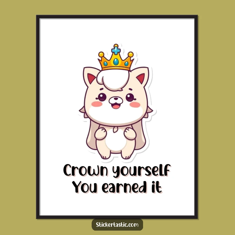 Free Printable Crown Wall Art: Royal Sticker Downloadable Decor