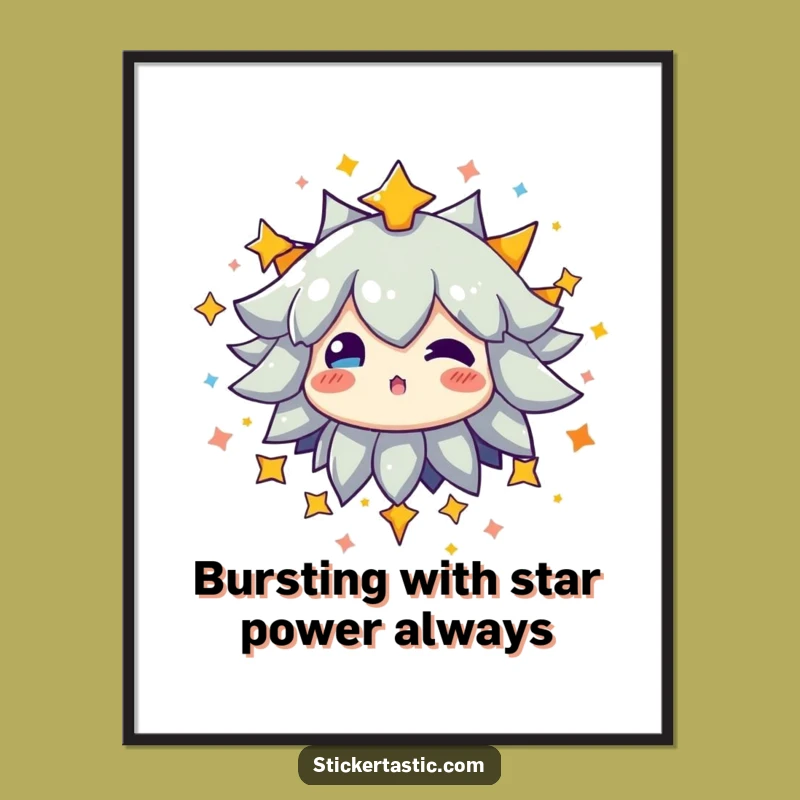 Free Printable Star Burst Wall Art: Colorful Character Downloadable Decor for Any Room