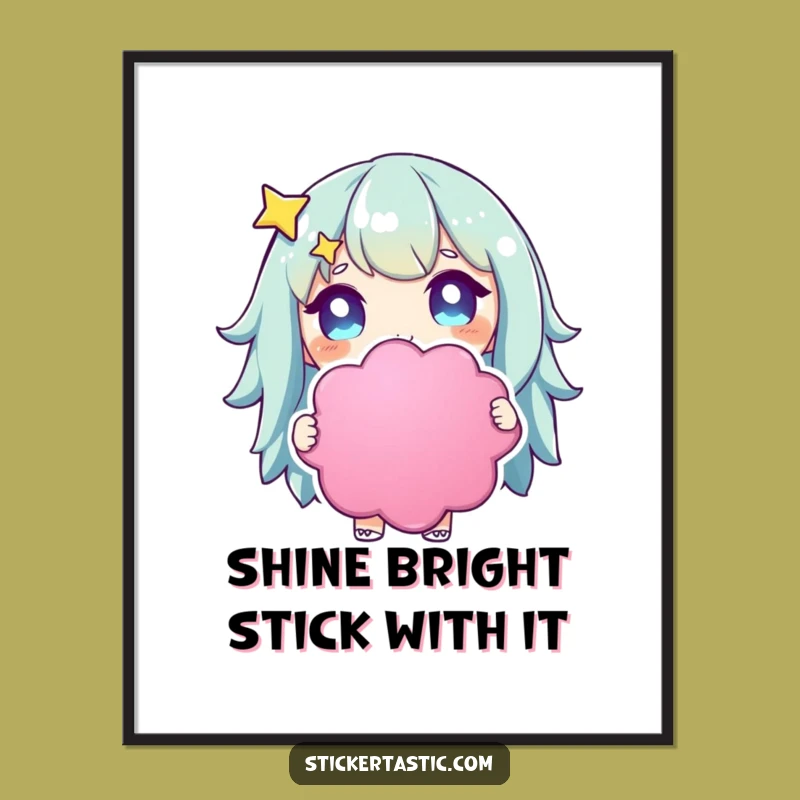 Free Printable Wall Art: Starry-Eyed Character, Funny Downloadable Decor