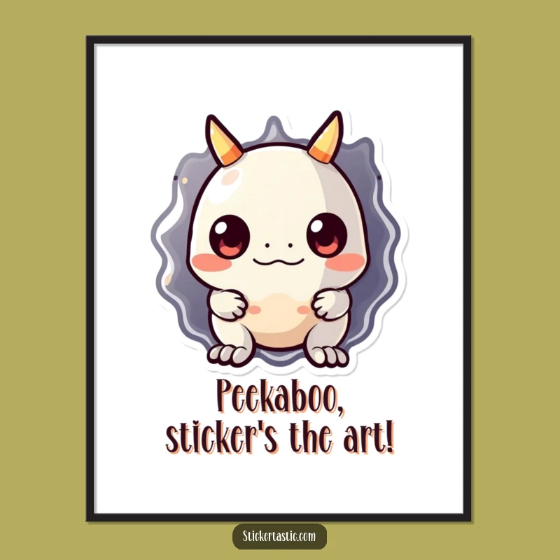 Funny Free Printable Wall Art: Cute Monster Sticker Art, Quirky Downloadable Decor