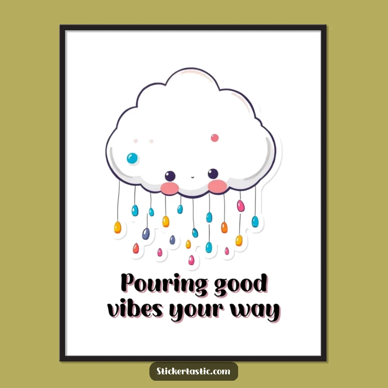 Funny Free Printable Cloud Wall Art: DIY Downloadable Sticker Decor