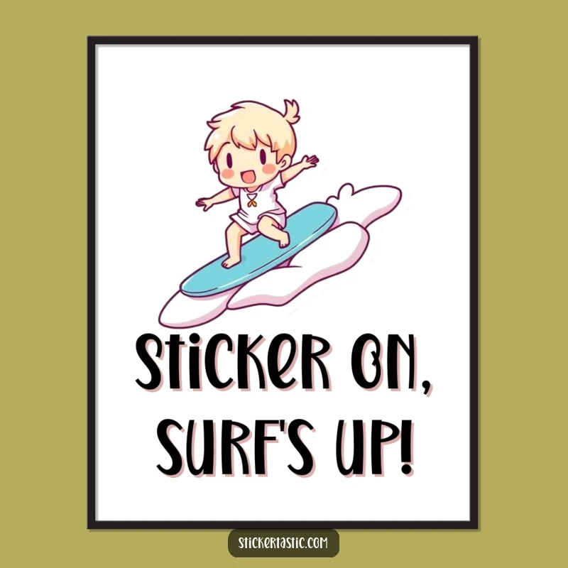 Sticker Surfer Free Printable Wall Art for a Fun Vibe!