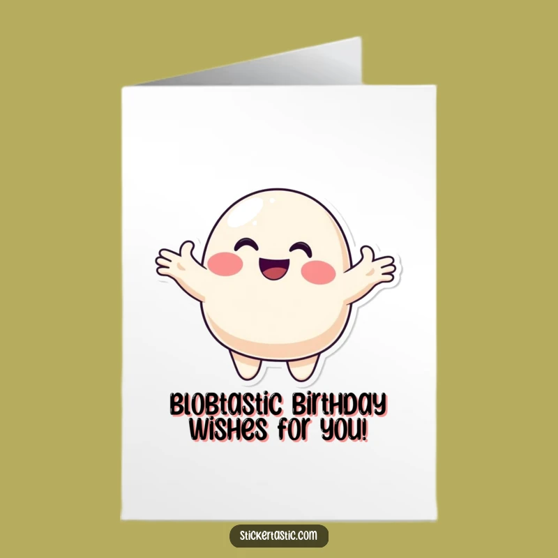 Free Printable Birthday Card: Blob Sticker Offer, Cheerful Downloadable Gift