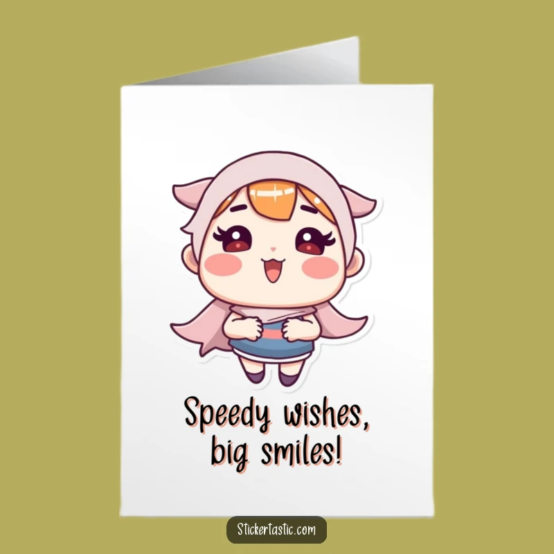 Free Printable Birthday Card: Fast Sticker Character for Laughs, Downloadable Fun Gift