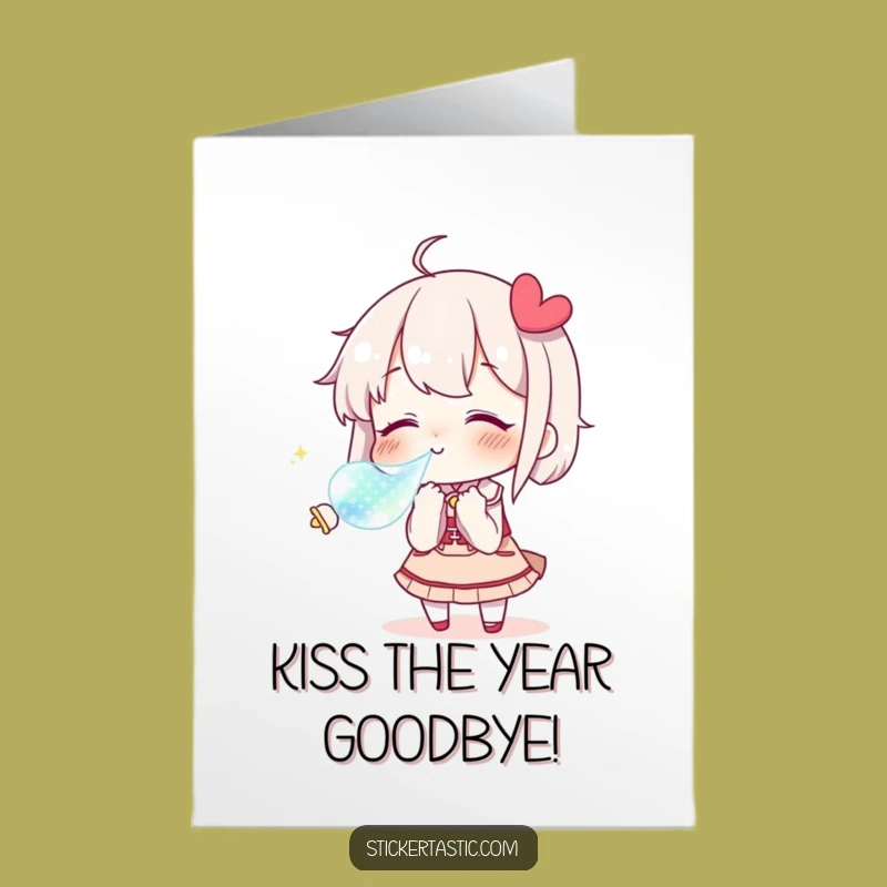 Free Printable Birthday Card: Kiss Sticker Funny Downloadable Gift