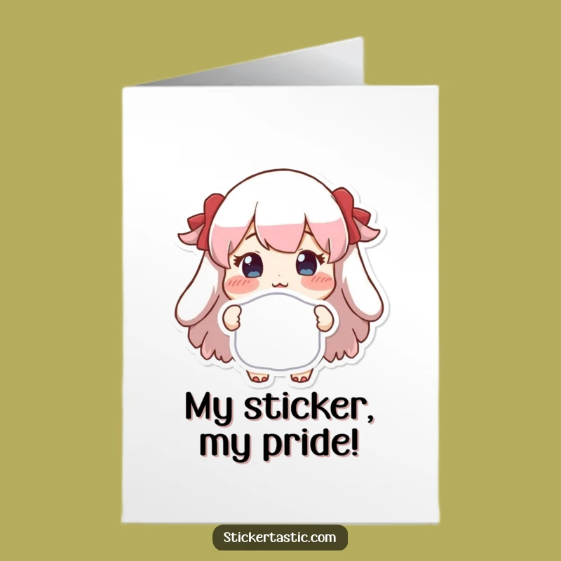 Free Printable Birthday Card: Proud Sticker Showcase Funny Joyful Gift