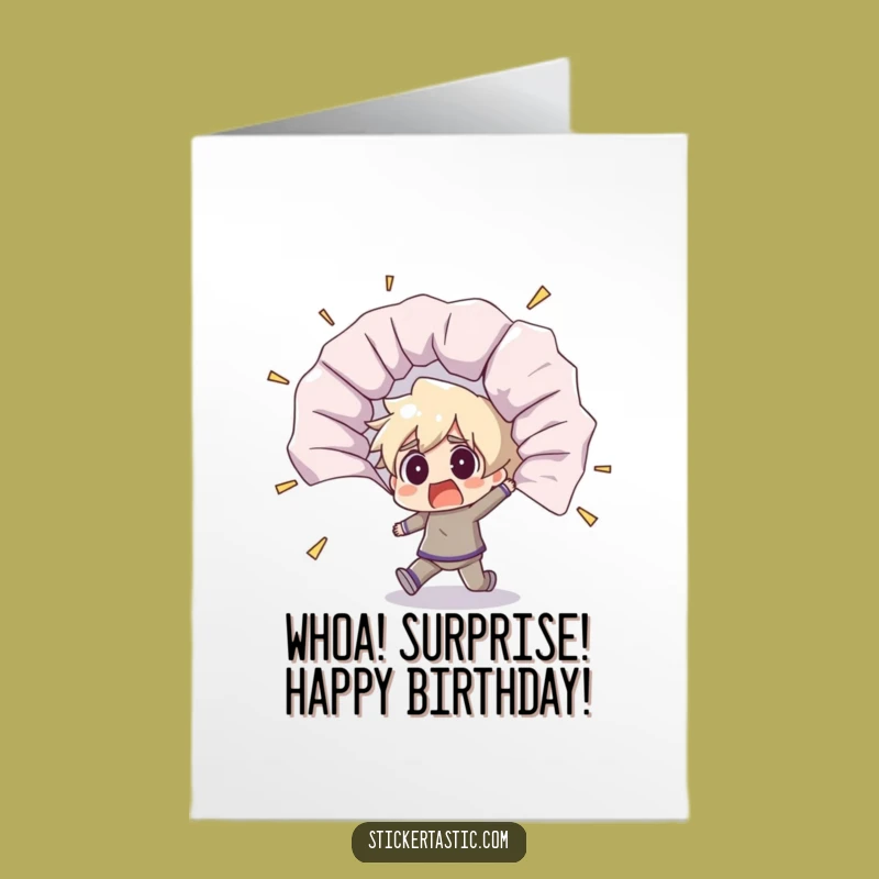 Free Printable Shocked Character Birthday Card - Funny Downloadable Gift for a Laugh