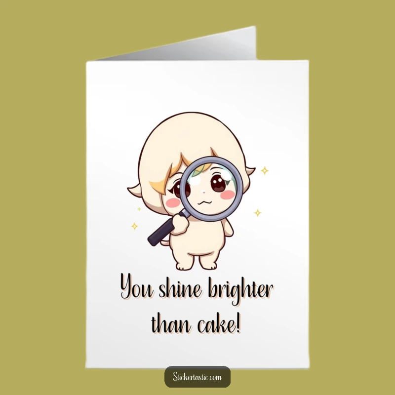 Free Printable Birthday Card: Curious Character Sparkle Funny Find Downloadable Gift