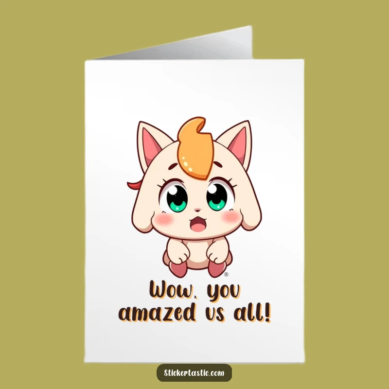 Free Printable Congrats Card: Amazed Sticker Catch - Funny Downloadable Surprise Gift!