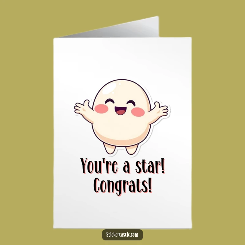 Free Printable Congrats Card: Blob Sticker Cheer, Funny Achievement Gift