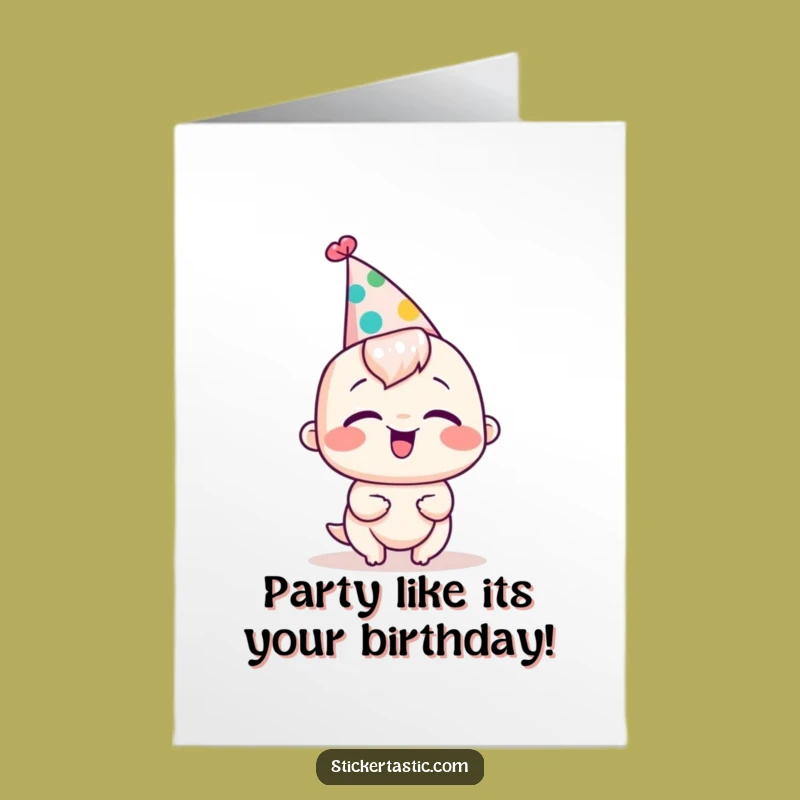 Free Printable Congratulations Card: Giggling Character Silly Hat Funny Downloadable Gift