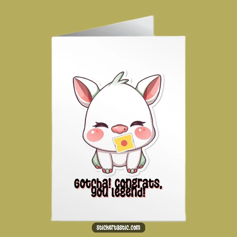 Free Printable Funny Congrats Card: Winking Sticker Achievement - Downloadable Celebration