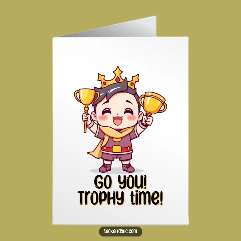 Free Printable Victorious Trophy Congrats Card - Hilarious Downloadable Achievement Gift