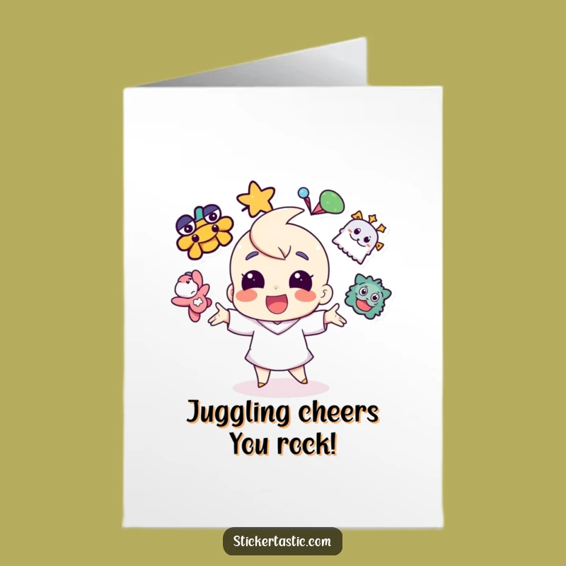 Free Printable Juggling Sticker Congrats Card - Exciting Downloadable Gift
