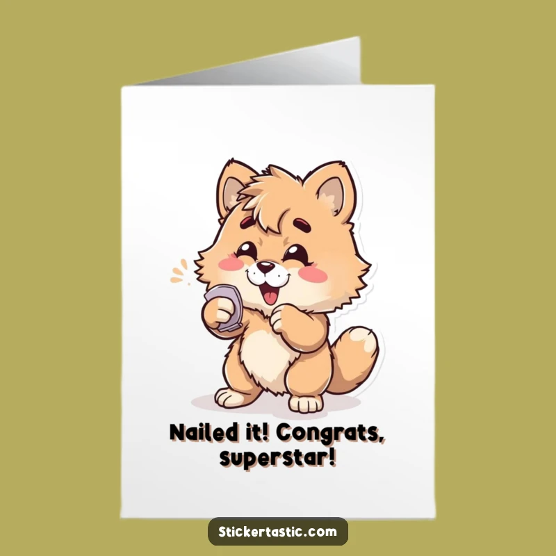 Free Printable Funny Congrats Card: Sticker Slap Success - Downloadable Celebration