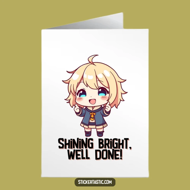 Free Printable Congrats Card: Sticker Pride, Happy Character, Downloadable Celebration