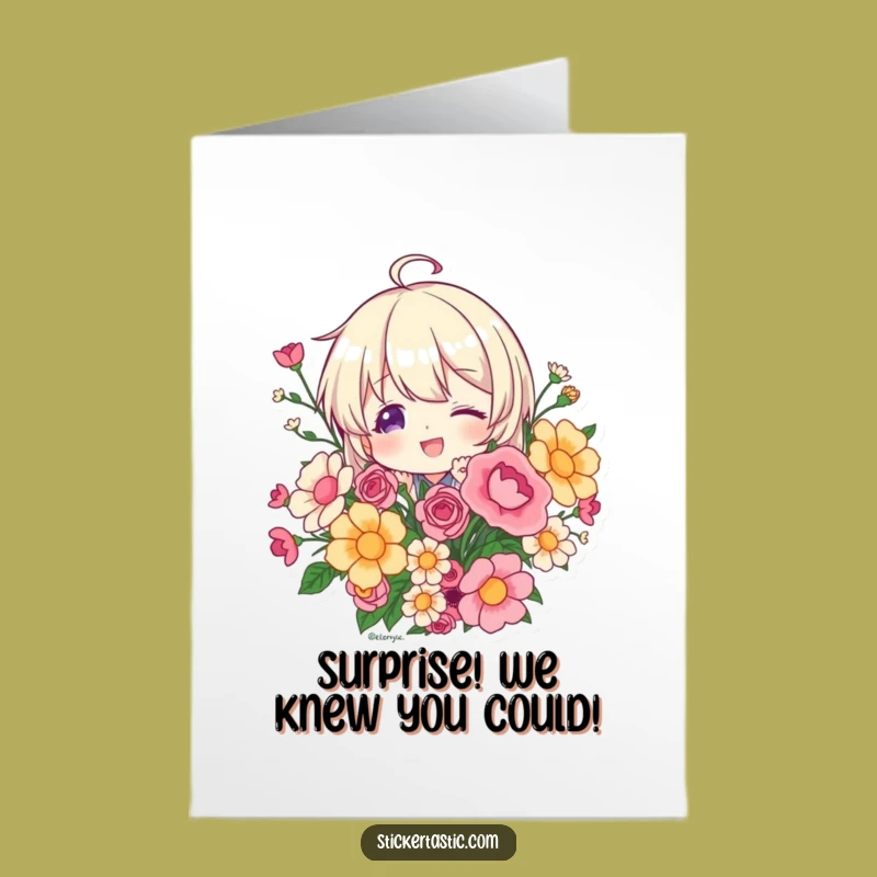 Free Printable Congrats Card: Sticker Peek - Funny Downloadable Surprise Gift!