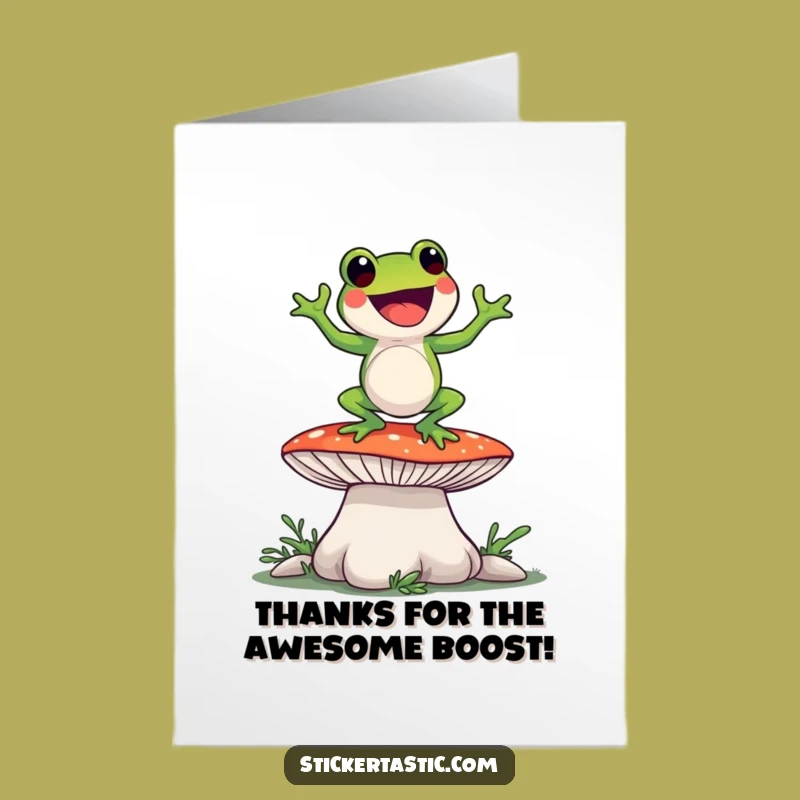 Free Printable Frog Thank You Card: Silly Dance, Humorous Downloadable Gift