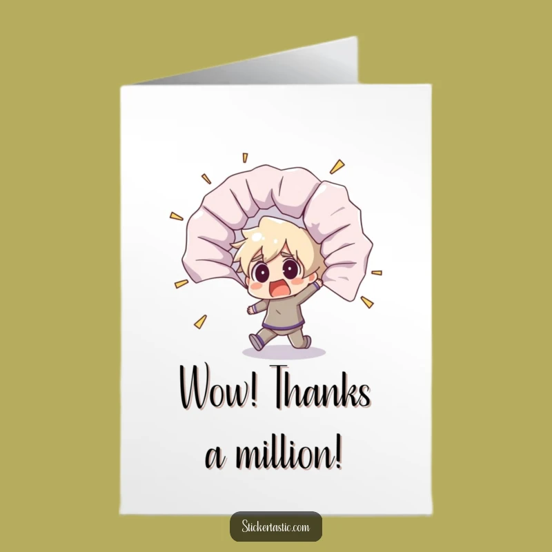 Free Printable Shocked Character Thank You Card - Funny Downloadable Gift