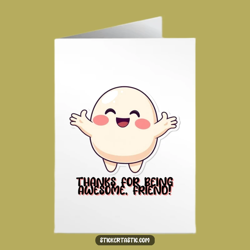 Free Printable Thank You Card: Blob Sticker Gratitude, Funny Appreciation