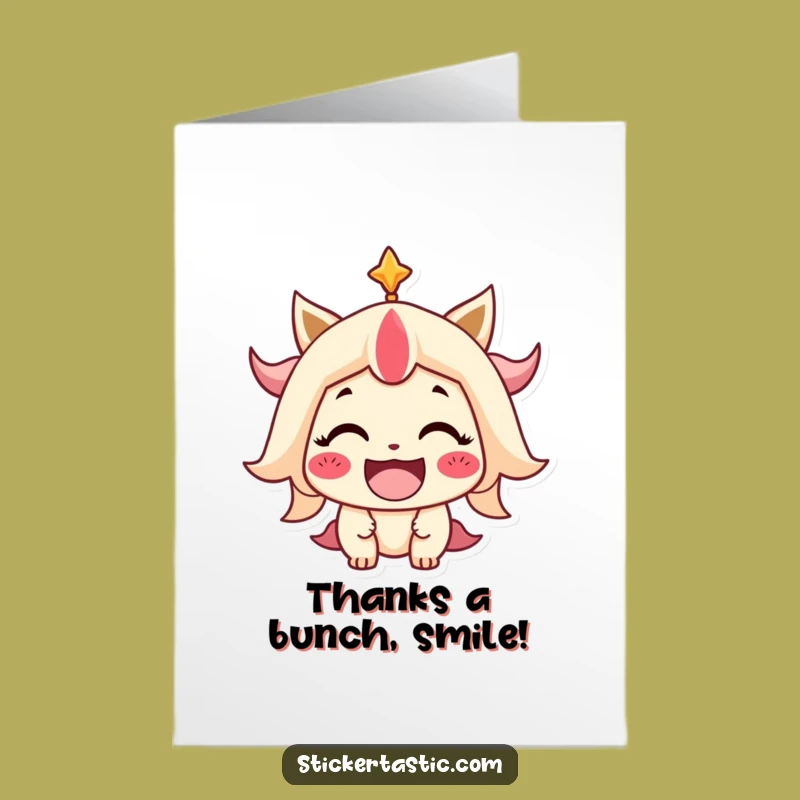 Free Printable Thank You Card: Grateful Smiling Character for Heartfelt Appreciation!