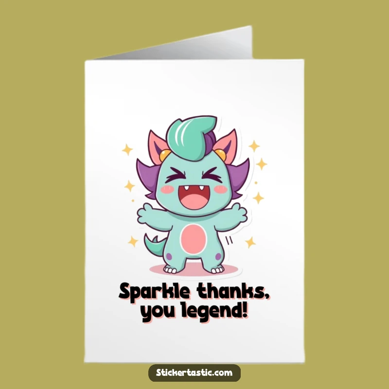 Free Printable Thank You Card: Roaring Gratitude, Sparkle Blast, Funny Downloadable Gift