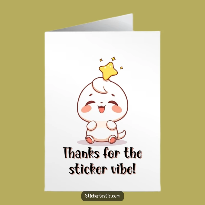 Free Printable Thank You Card: Sticker Character Gratitude Funny Downloadable Gift