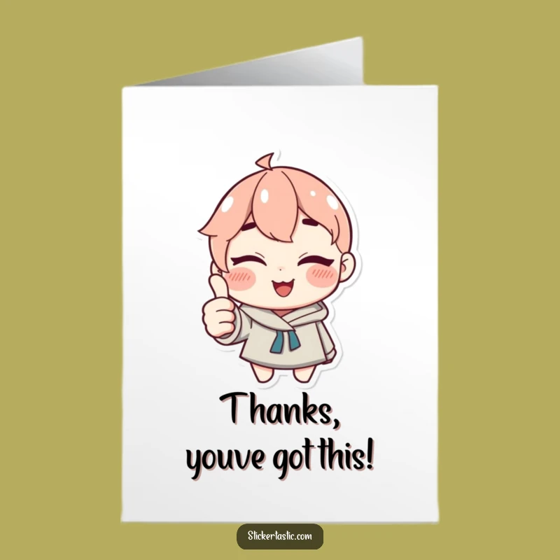 Free Printable Thank You Card: Winking Sticker Bro, Thumbs Up for Gratitude, Downloadable