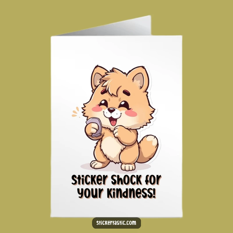 Free Printable Funny Thank You Card: Sticker Slap Gratitude - Downloadable Appreciation